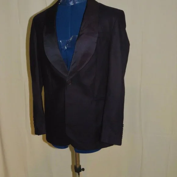 Ralph Lauren Purple Label Women Dark Blue Shawl Collar Tuxedo Jacket 0 NWT